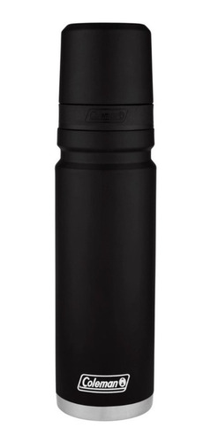 Imagen 2 de 9 de Set Mate Acero Importado Un Mate + Termo Coleman 1.2lt Negro