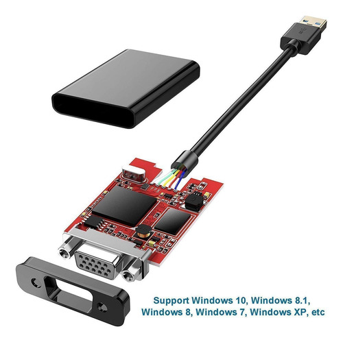 Adaptador Usb Para Vga Groodo Usb 3.0/2.0 Full Hd 1080p