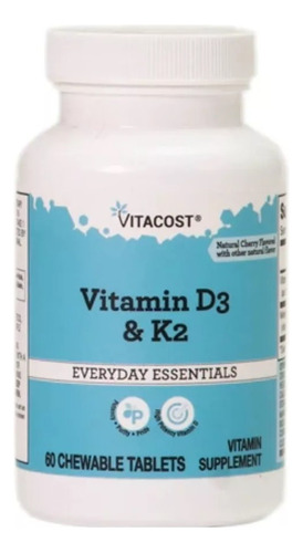 Vitamina D3 & K2 60 Tabletas - Unidad a $750
