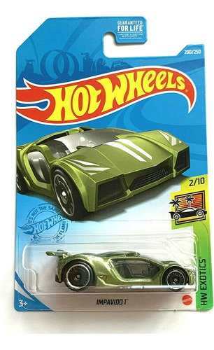 Diecast Hotwheels Impavido 1 - Hw Exotics 2/10 Verde 200/250