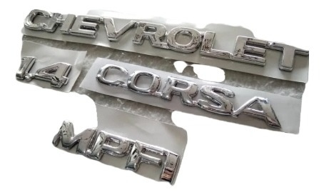 Kit Emblemas Corsa Chevrolet 1.4 Tapa Maleta 4 Piezas