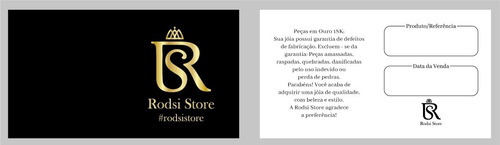 Brinco De Ouro 18k Com Zircônia Retangular De 8x10mm Com Nf