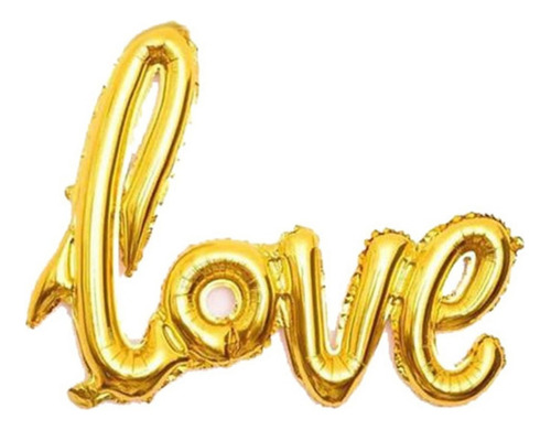 Balão Metalizado Love Dourado 68cm Dia Dos Namorados