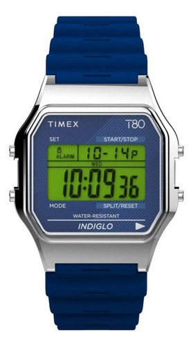 Reloj Para Unisex Timex T80 Vintage Tw2v41200 Azul