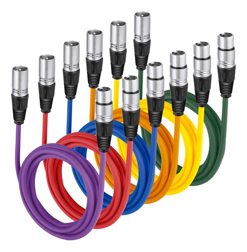 Neewer Cable De Micrófono Xlr Macho A Hembra - 2m 6-pack