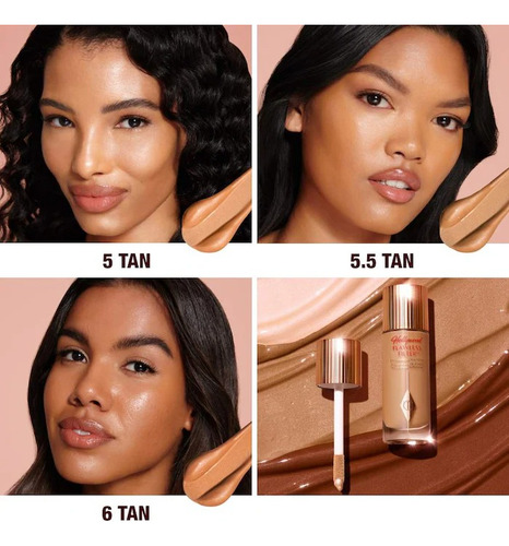 Base De Maquillaje Charlotte Tilbury Hollywood Flawless 6 - Tan - Warm Amber For Tan To Deep Skin Tones