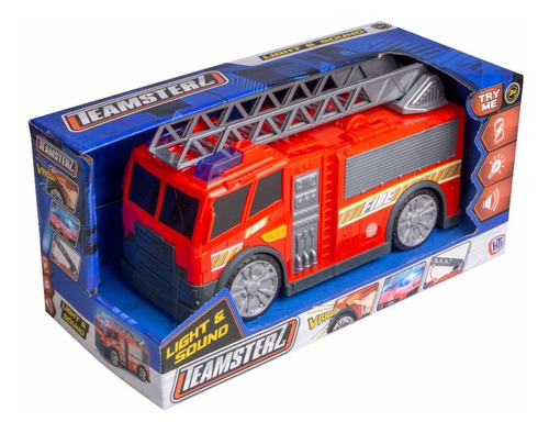 Camion Bomberos Con Luces Y Sonido 35cm Teamsterz 14154