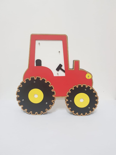 Lampara Luz Led Tractor En Madera