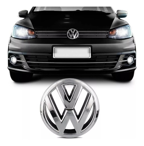 Emblema Volkswagen Cromado Da Grade Dianteira Gol G6