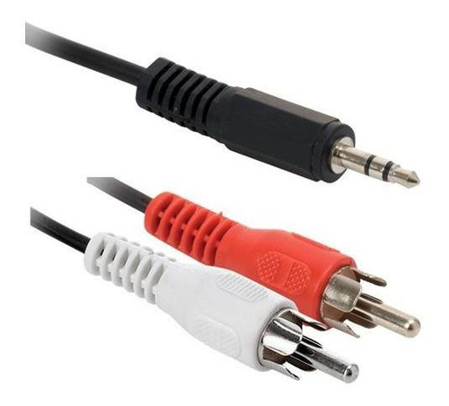 Imagen 1 de 2 de Cable Plug Auxiliar 3.5mm A 2 Plug Rca De 1.8m Estereo