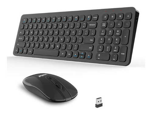 Teclado Y Mouse Inalámbricos, Leadsail Tamaño Completo Ingl