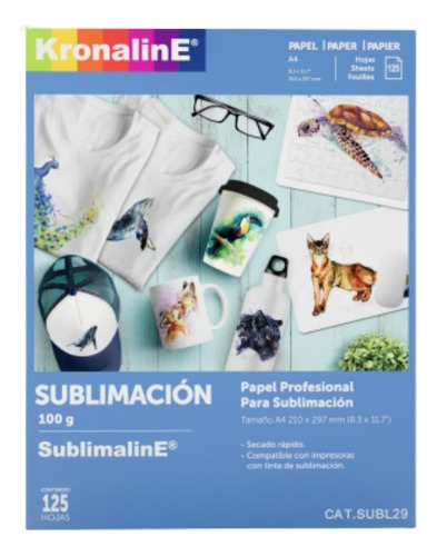 125 Hojas Papel Sublimacion Sublimar Kronaline Subl29 28x43 Color Blanco