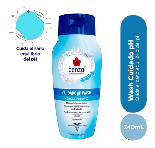 Shampoo Íntimo Benzal Wash Cuidado Ph 240ml