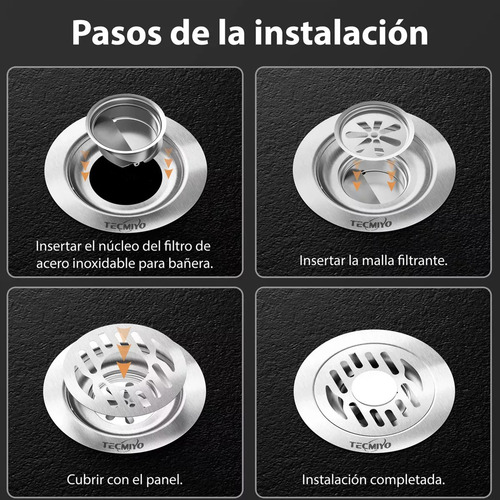 Coladera Baño Acero Inoxidable Coladera Antiolores E I De 12