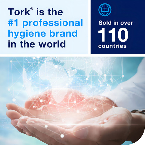 Tork Peakserve 105065 - Toalla De Mano Continua, Color Blanco H5, Avanzada, Comprimida, 12 X 410 Hojas, 105065