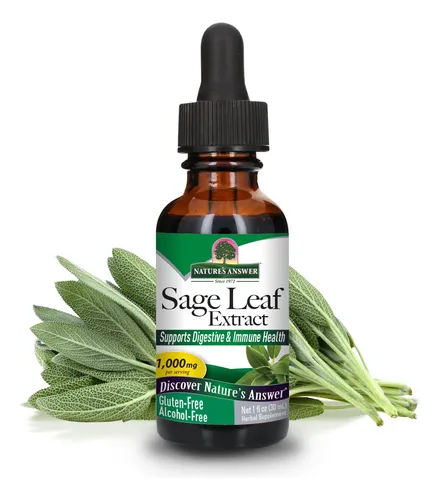 comprar Suplemento Nature's Answer Sage Leaf 30 Ml Sem Álcool