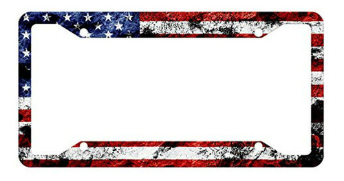 Marco De Matrícula Personalizado Con Bandera Usa