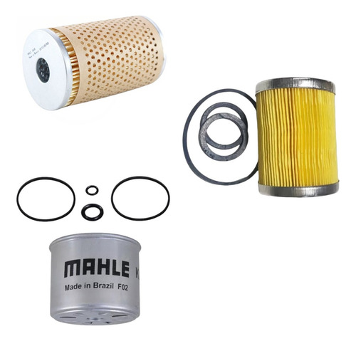 Filtro Óleo Motor + Filtros Combustível Trator Massey Mf 55x