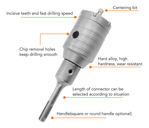 Kit De Sierra Perforadora Para Hormigón, Taladro De Pared, 9
