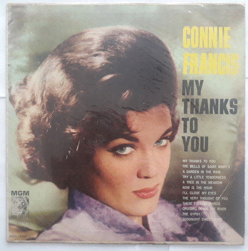 Lp Vinil (vg+) Connie Francis My Thanks To You Ed. Eua 1962
