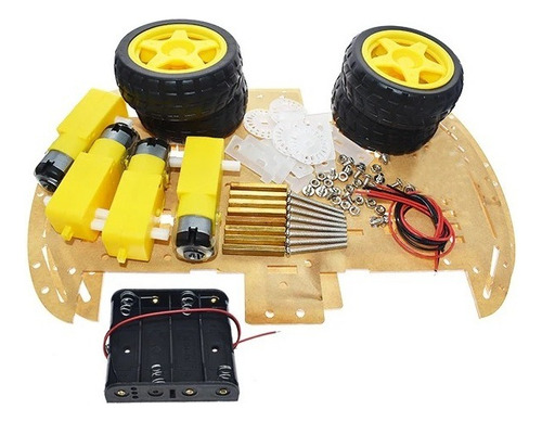 Chasis Robot 4 Ruedas 4x4 Auto Para Arduino, Raspberry, Pic