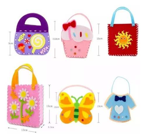 Bolsa De 14 Piezas, Bolsa Infantil No Tejida Hecha A Mano, S