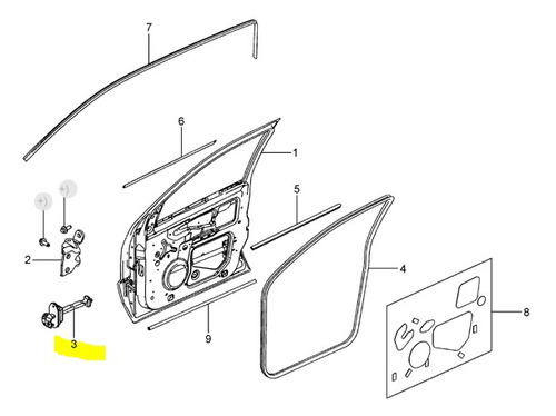 Brazo Limitador Puerta Delantera Ford Ecosport 2003/2012