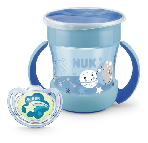 Set Nuk Vaso Mini Magic Cup Y Chupete Freestyle Luminosos