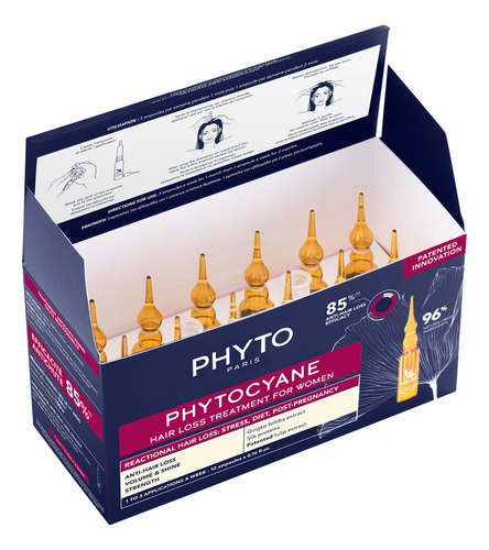 Phyto Set Anticaida Mujer - Ampolletas + Shampoo 100ml