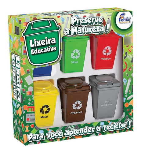 Brinquedo Lixeira Educativa Aprendendo A Reciclar
