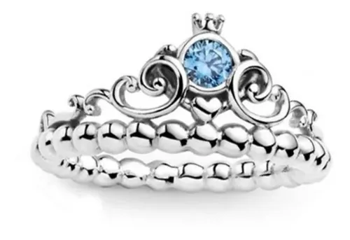 Pandora Anillo Tiara Azul De Cenicienta Kit De Regalo Cuotas