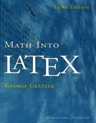 Libro Math Into Latex - George A. Gratzer