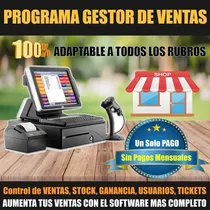 Comprar Software De Ventas Para Negocio, Control Stock, Ticket 