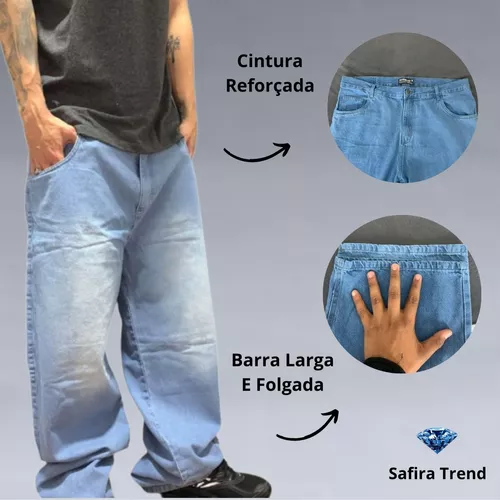 Calça Cargo Jeans Balão Dazzling Original Masculina | Parcelamento sem juros