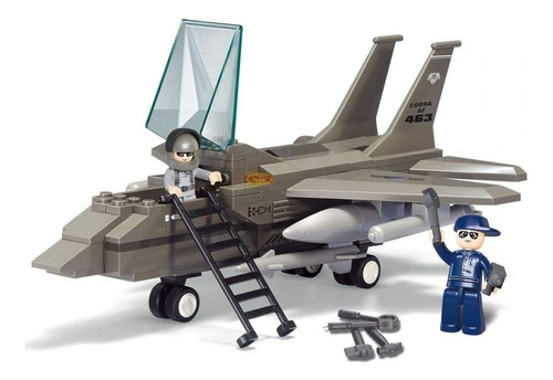 Blocos De Montar Cubic Avião Jato De Combate Compatível Lego