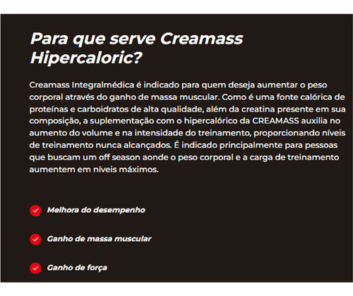 Creamass Hipercalórico Integralmédica Chocolate 3kg