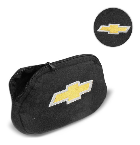 Imagem 4 de 4 de Necessaire Automotiva De Porta Luvas Chevrolet Carpete Preto