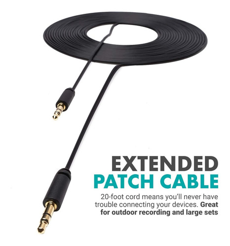 Cable Auxiliar De Audio De 3,5 Mm Macho A Macho | 6 M