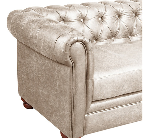 Sofa Florencia 3 Cuerpos Cuero Colorado - Latam Home