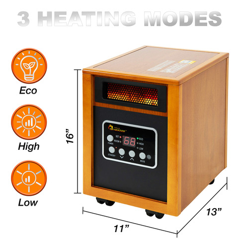 Calentador De Espacio Portátil Dr Infrared Heater De 1500 W
