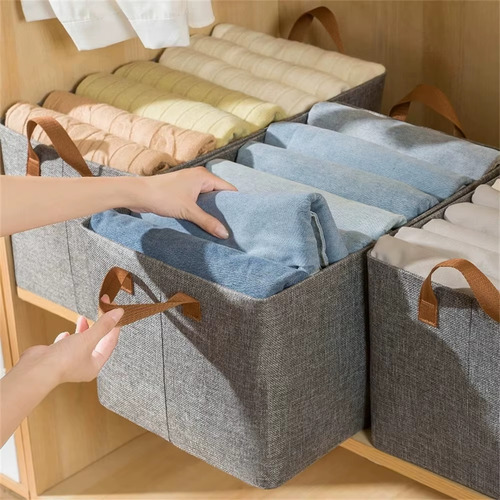 Cesto Organizador Dobravel Com Suporte Interno Multiuso