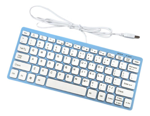 Teclado Con Cable Usb, Escritura Cómoda, Profesional, Azul