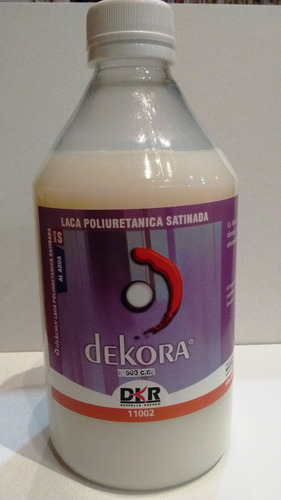 Laca Poliuretanica Al Agua Dekora Satinada 500 C.c