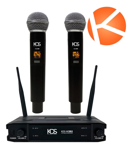 Microfone Sem Fio Kadosh W-392m Dinâmico Profissional