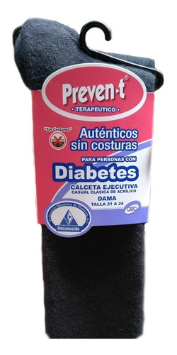 9 Pares Calcetas Preven-t Dama Pie Diabet Largo A La Rodilla