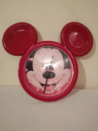 Reloj De Pared, Mickey Mouse. Rojo (Usado)