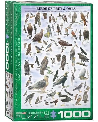 Puzzle 1000 Piezas Birds Of Prey And Owls - Eurographics  