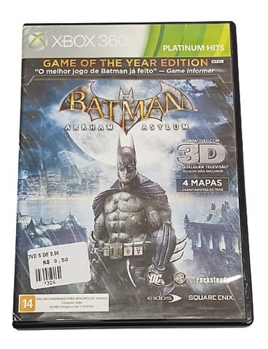 Jogo Xbox 360 Batman Arkham Asylum 