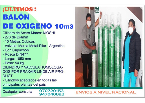 Balón De Oxígeno Medicinal De 10m3 ¡últimos En Stock! 