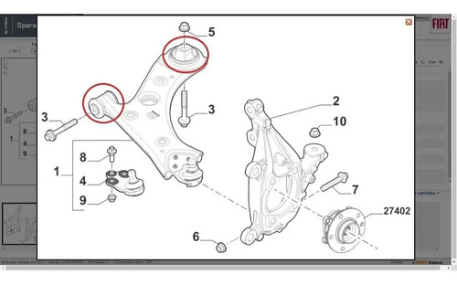 Imagem 4 de 4 de Kit Bucha Bandeja Balança Dianteira Jeep Compass - Original